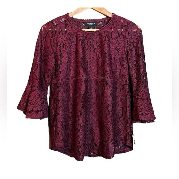NWT! Liz Claiborne lace blouse - Picture 1 of 13